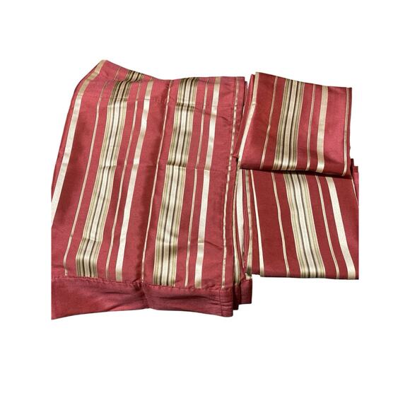 Better Homes and Garden Red And Gold Striped 54”x 22” Set of 3 - Picture 1 of 5